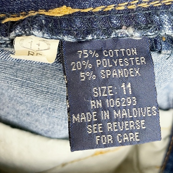 Vintage 90s Y2K Angels Double Slit Denim Maxi Jean Skirt Floral Embroidered 11 - Picture 9 of 10